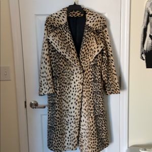 Faux fur Leopard Coat